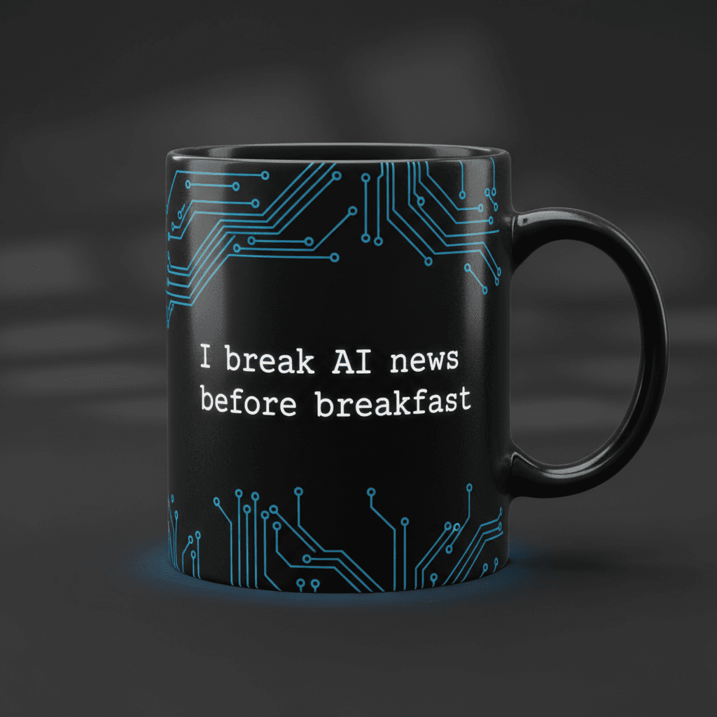 "I Break AI News" Mug